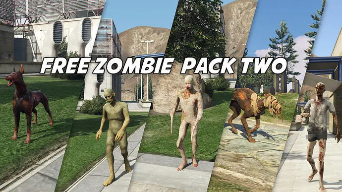 Free Zombie Pack Two-Addon Zombie peds