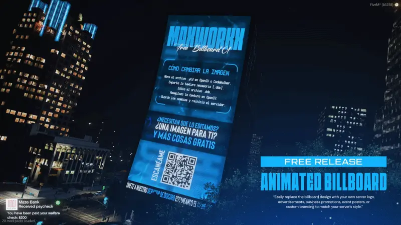 Animated billboard sign | free | customisable
