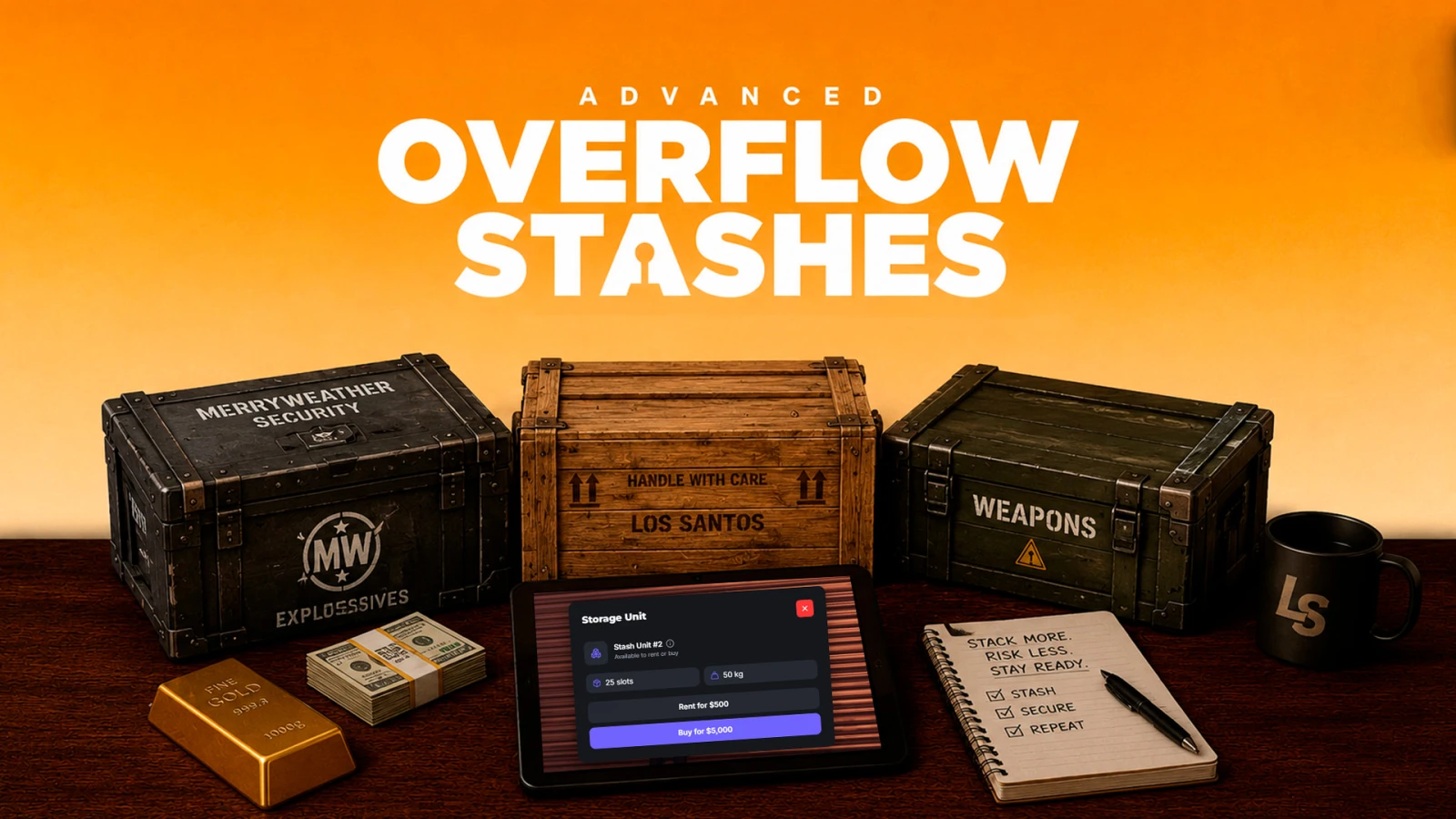 Advanced Stash Creator | Item stashes, Rent system, Virtual Units, Restricted stashes, Stealable