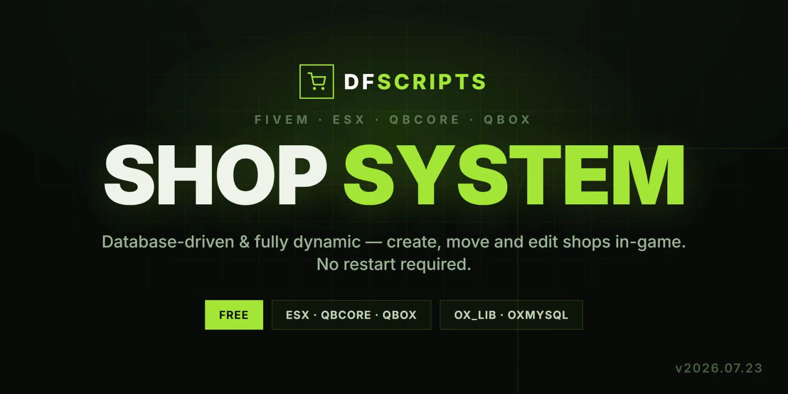 DF Shops-Dynamic In-Game Shop System
