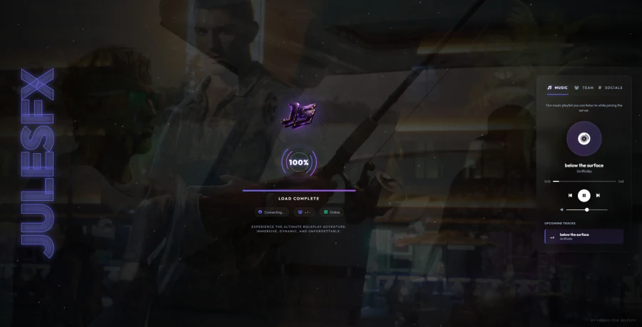 JulesFX-Modern Glassmorphic Loading Screen | Qbox,Qb,Esx & FiveM