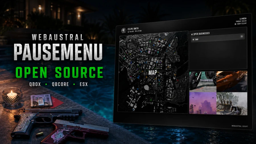 PauseMenu + System Gym | qbcore, qbox, esx