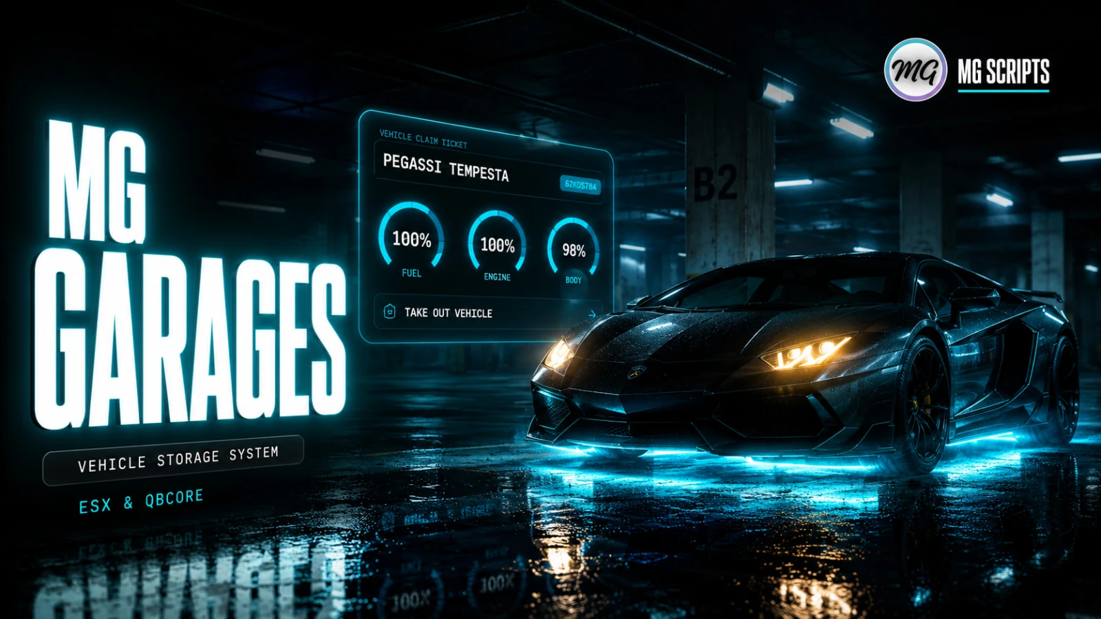 MG Garages-Garage System for FiveM | ESX & QBCore