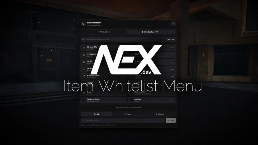 Item Whitelist Menu
