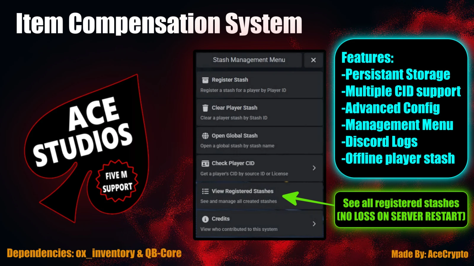 Free FiveM Compensation Stashes | Offline Rewards, Discord Logs & More