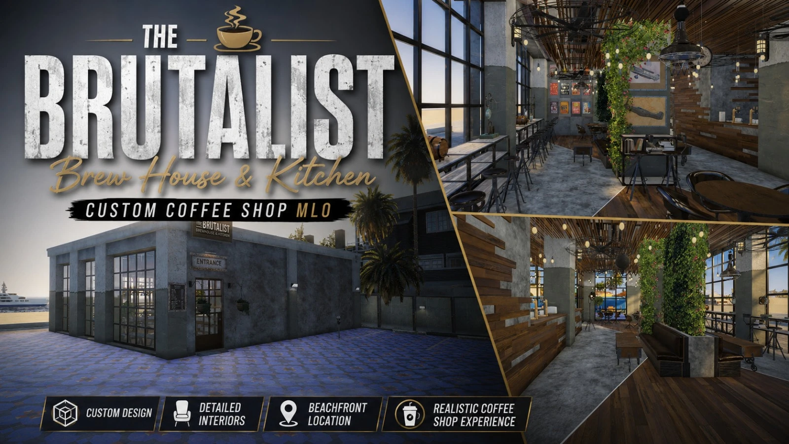 The Brutualist Coffee Shop-Hunz3D
