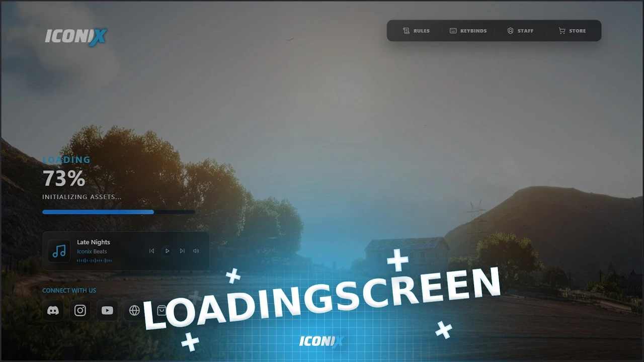 Iconix Loading Screen | Modern UI | Video Background | Music Player | Standalone