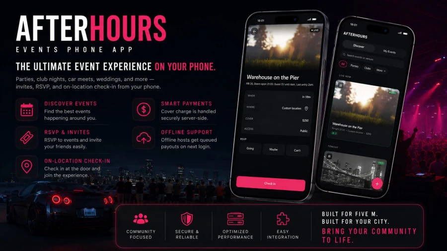 AfterHours-Events Phone App
