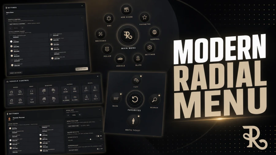 Retro | Modern Radial Menu