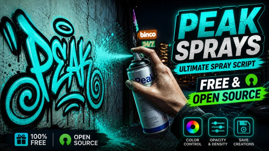 [OPEN SOURCE] Peak Sprays-A Truly Open-Source Spray Paint Script