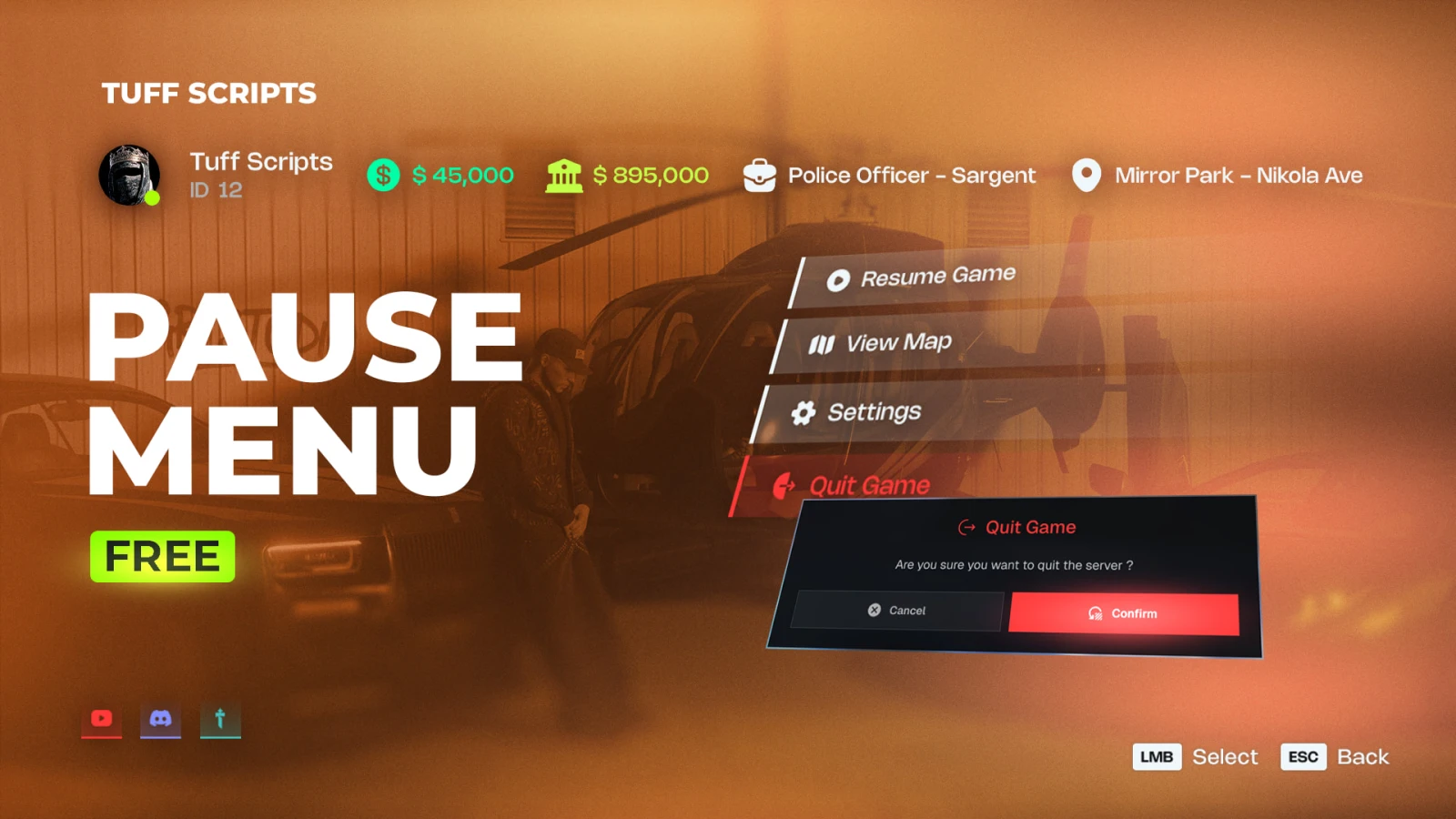 Tuff Pause Menu