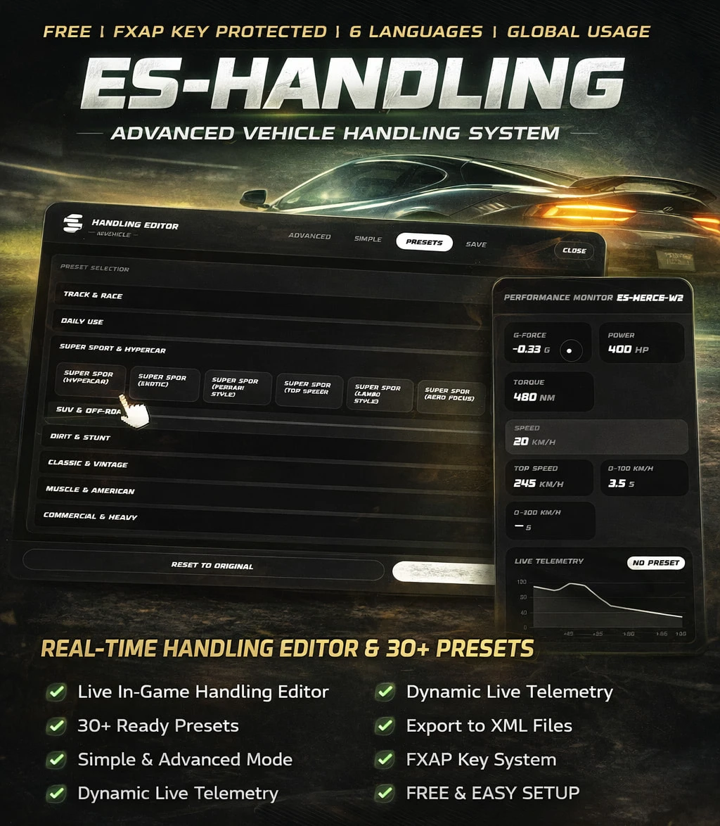 ES-HANDLING-Advanced Vehicle Handling System (FREE)