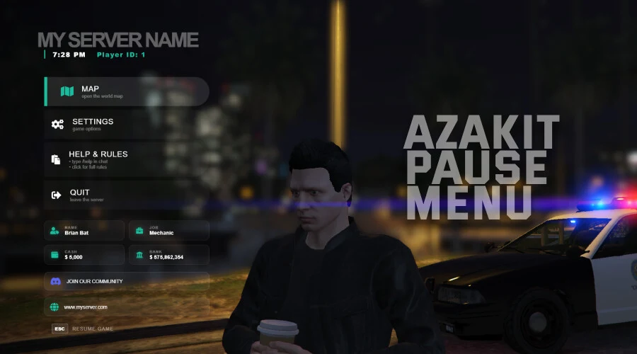 Pause Menu | Glassmorphism UI & Immersive Animations