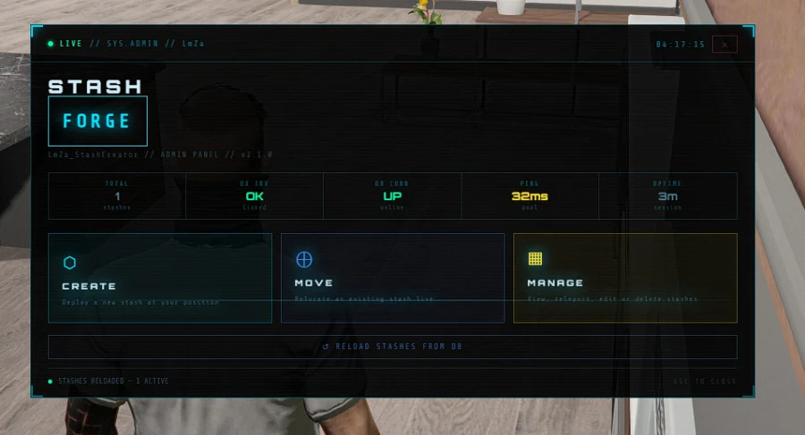Live stash creator