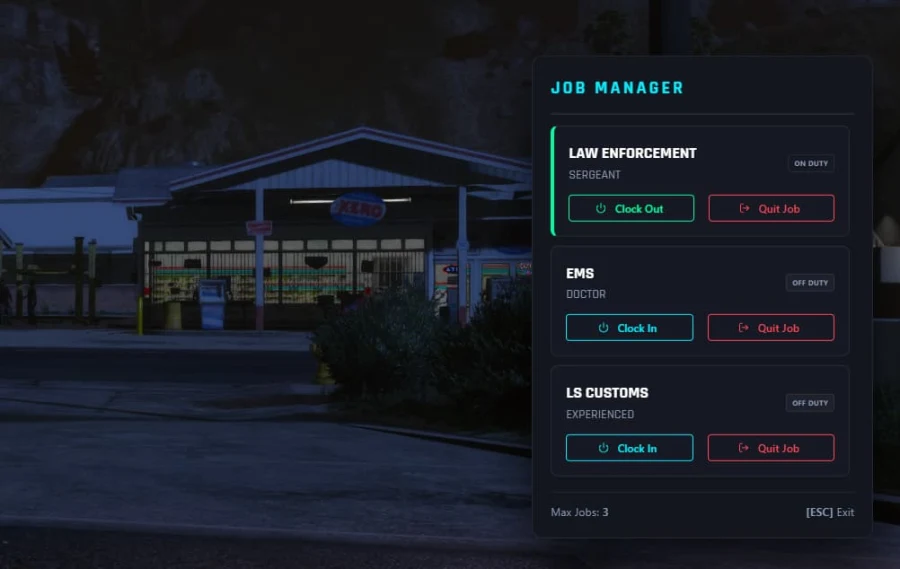 Multijob Menu