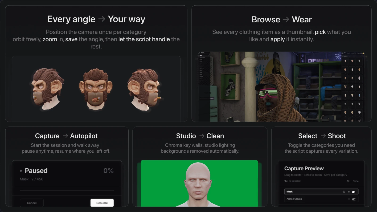 Vehicles/Props/Clothing images generator
