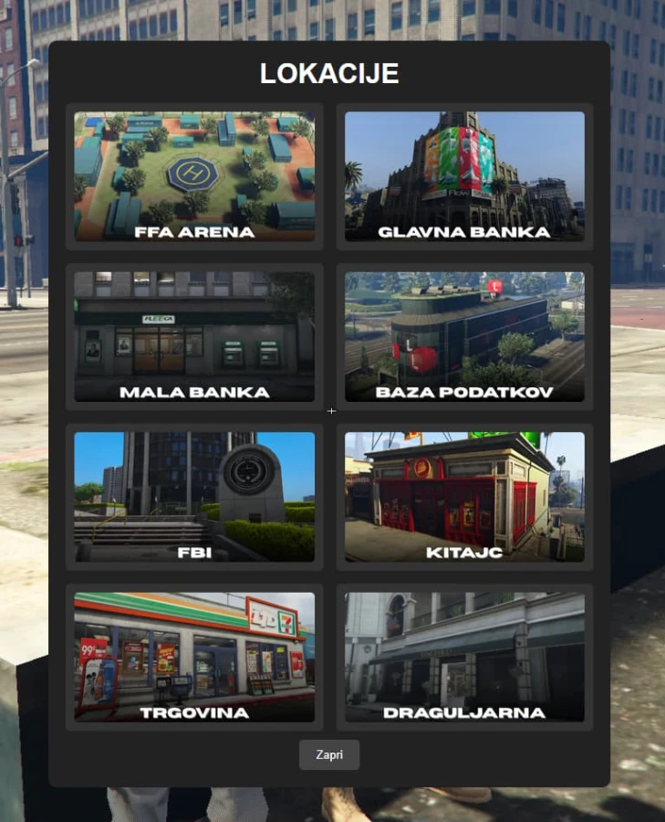 ESX FFA Teleport Menu