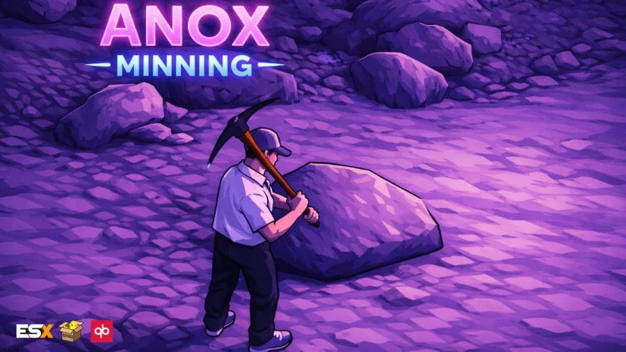 anox-mining | Multi-Ore Mining System with Loop Mining & NPC Shop