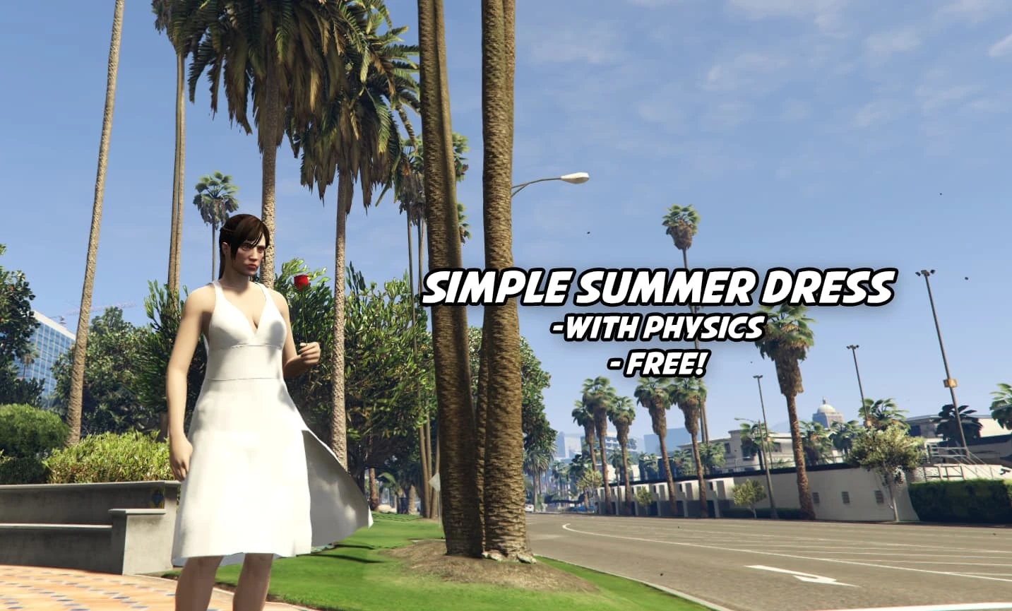 Simple Summer Dress (With Physics)-Addon Clothing