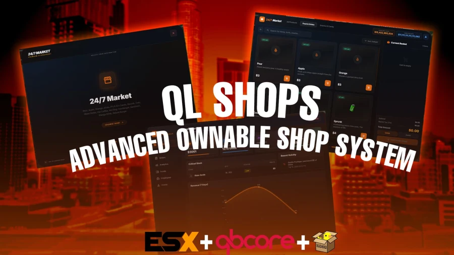 QL Shops-Advanced Ownable Shop System | STANDALONE | ESX/QBCore/QBox