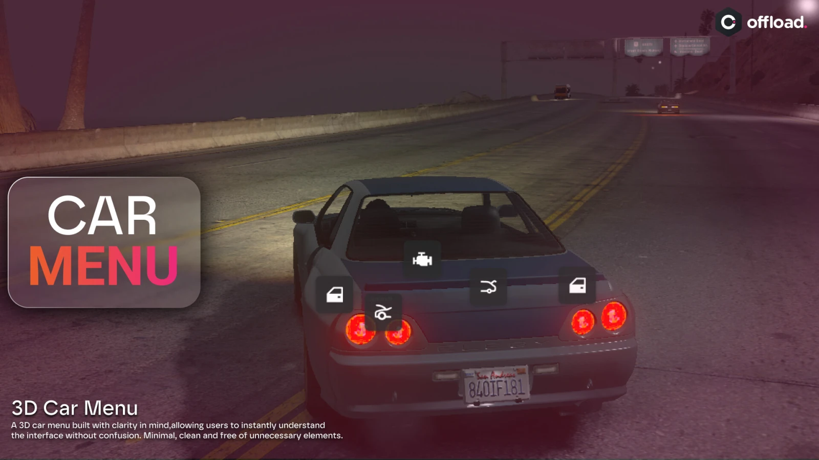 3D Car Menu