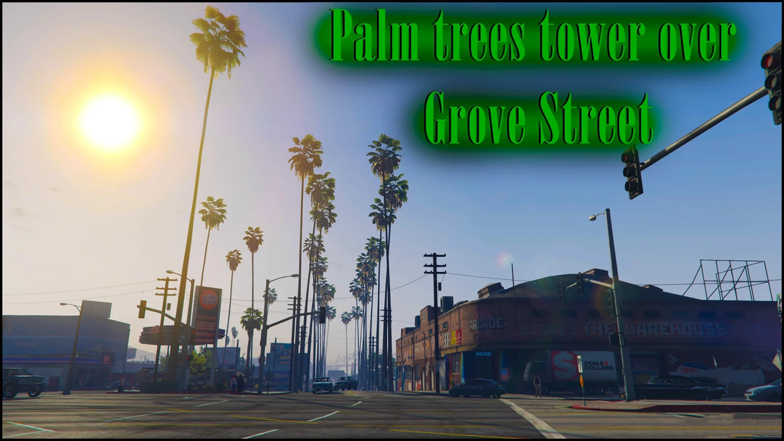 Palm Trees Tower Over Grove Street [YMAP]