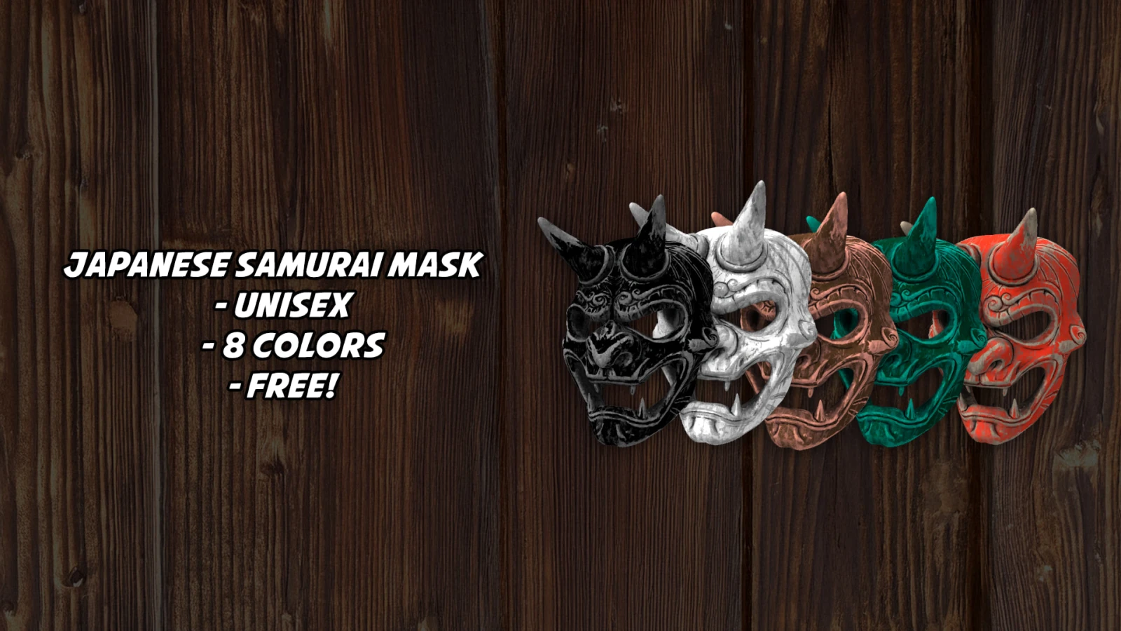Japanese Samurai Mask-Addon Clothing