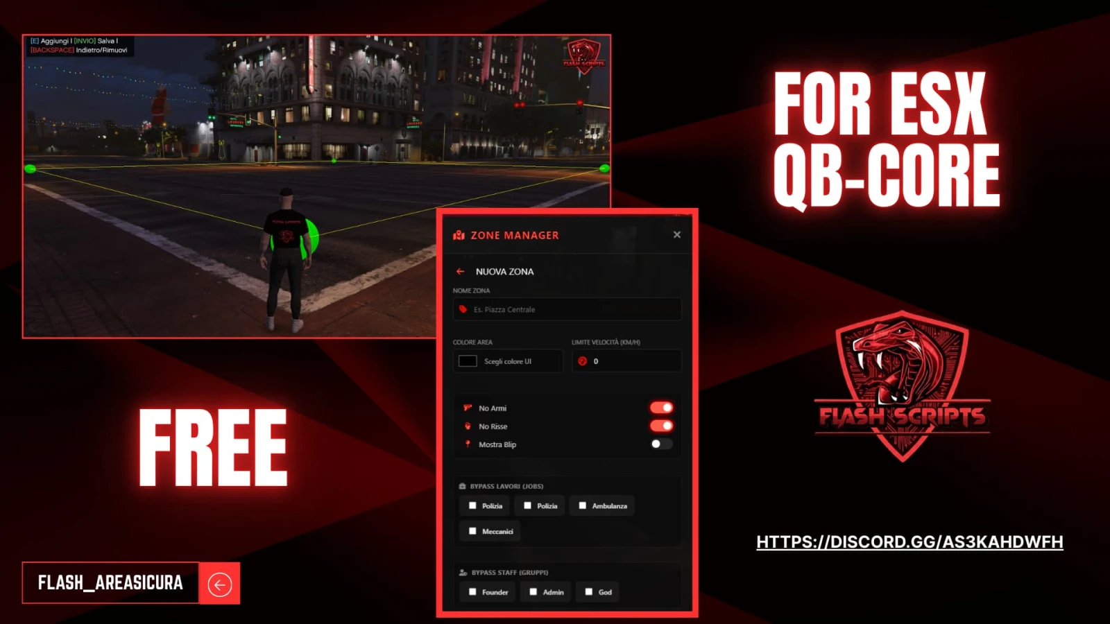 Flash SafeZone V2-In-Game Editor, Polyzones, No-SQL & Optimized