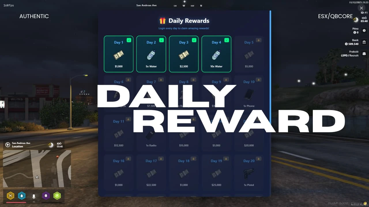 Daily reward