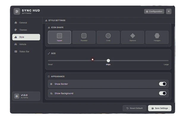 Sync-HUD | Fully configurable minimalist HUD system with 10+ styles! | QBCORE, ESX, QBOX