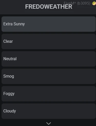 Weather Menu