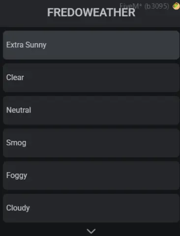 Weather Menu