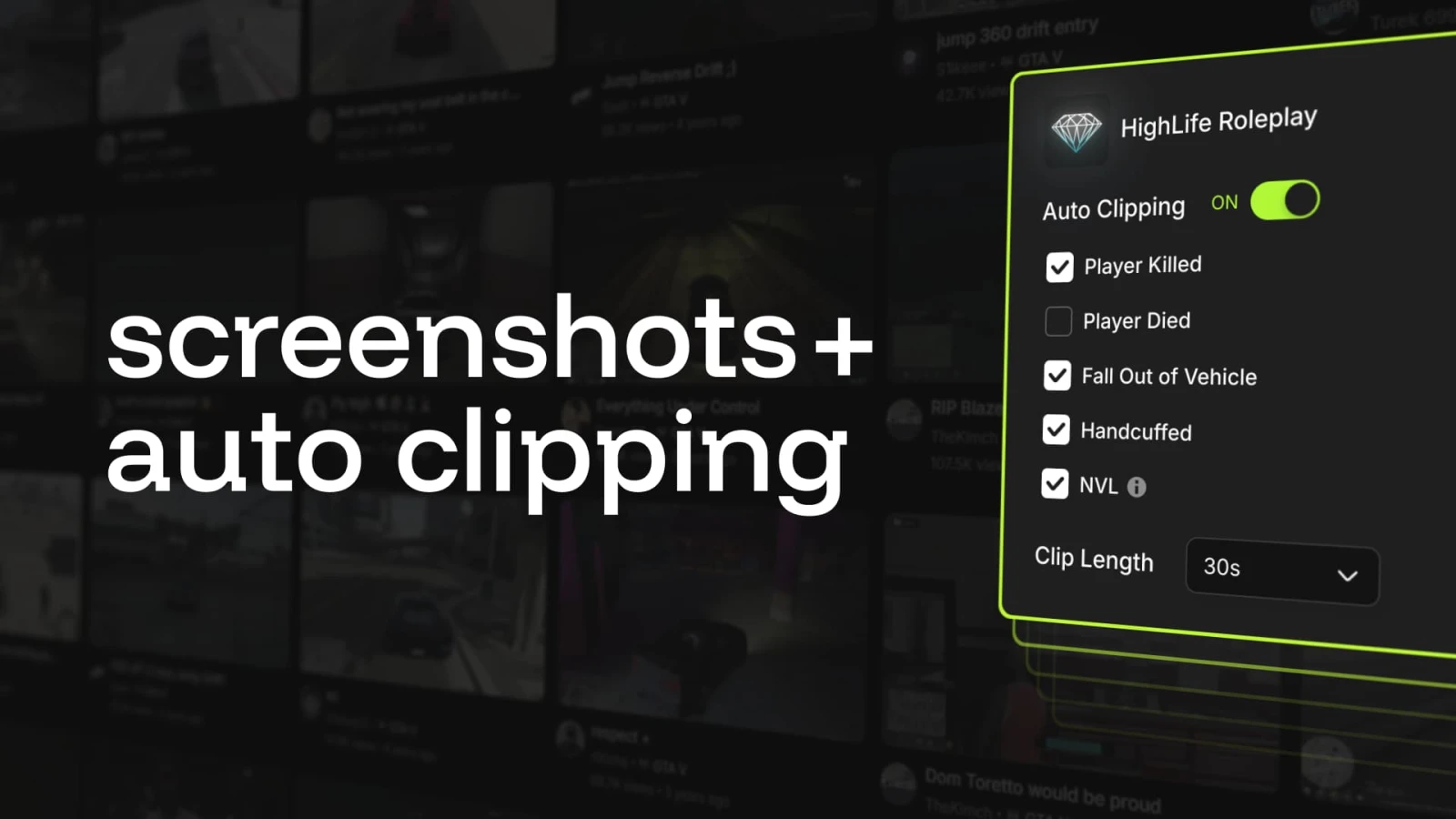 Medal: Lagless Screenshots & Event Auto-Clipping