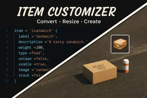 Item Lua Converter-Multi-Format Tool with Item Builder & Image Resizer
