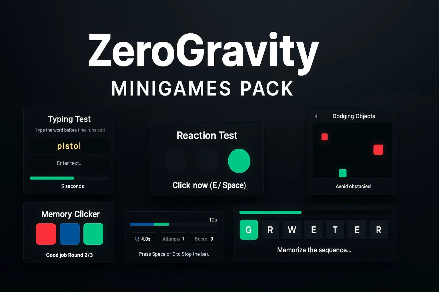 ZeroGravity-Minigames Pack