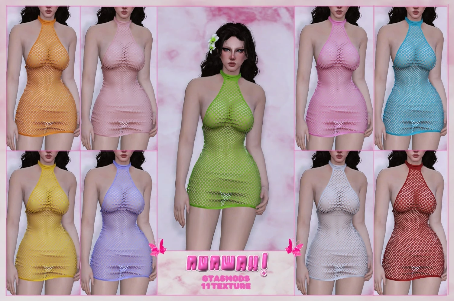 Norwax-Fishnet Dress for MP Female