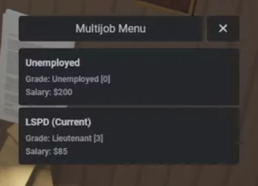 MultiJob And Boss Menu