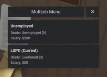 MultiJob And Boss Menu