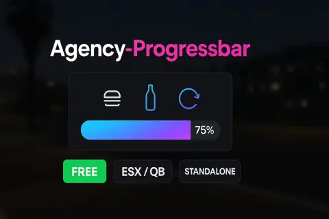 Agency-Progressbar | Progress UI + Consumables + Weapon Reload in One | QB / ESX / Standalone