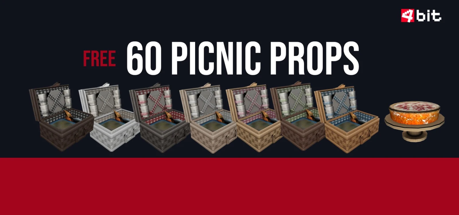 4bit Picnic Prop Pack (60 Decorative Objects)