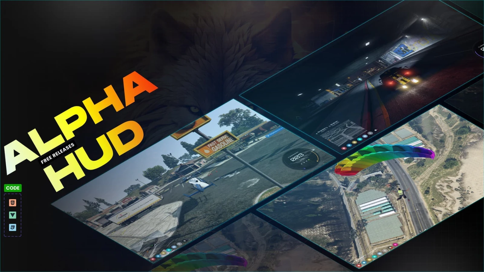 Alpha HUD | Premium Quality Interface | ESX/QBCore | Drag & Drop Installation