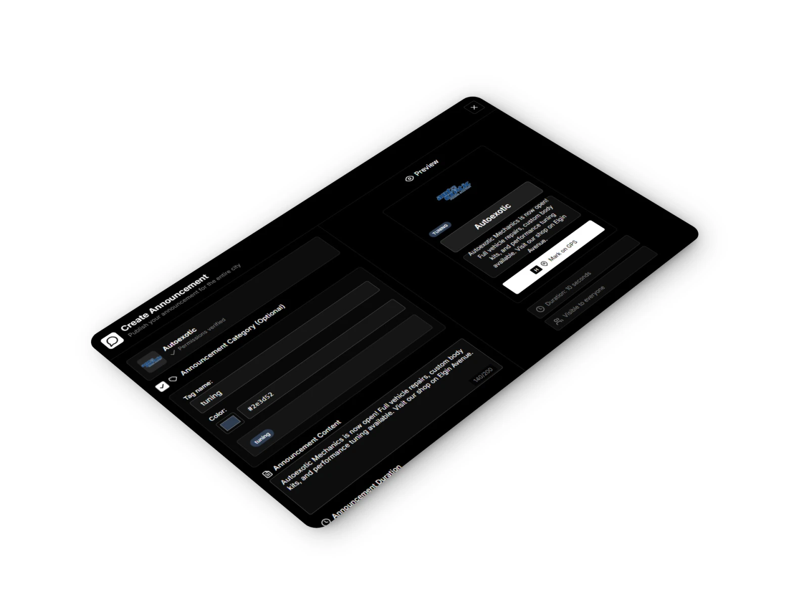 LUX-CreateAnnounce