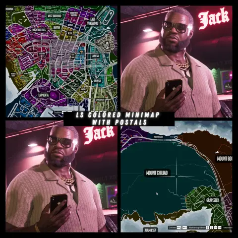 Custom Minimap with Colored Districts and Postal Codes