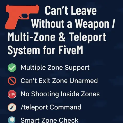 Escape Blocked Without Weapon | Safezone + Teleport Script | QBCore