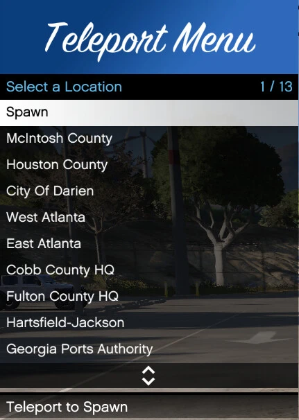 SWR Modding-NativeUI Teleport Menu