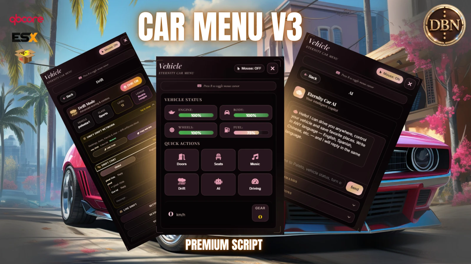 Car Menu v3 ADVANCED VEHICLE CONTROL SYSTEM