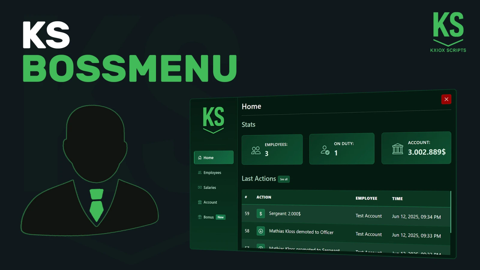 KS Bossmenu | FiveM Bossmenu