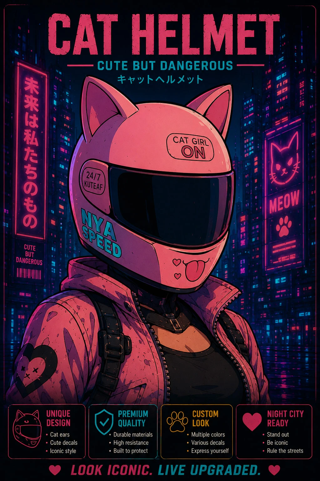 Cat Helmet Cute (Male & Female)