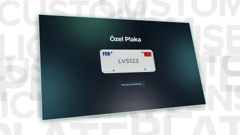 Custom License Plate | Clean UI