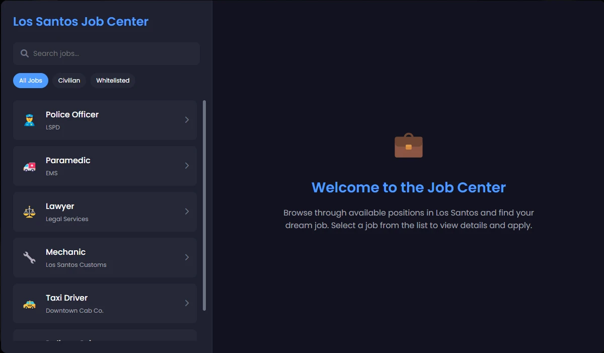 Advanced Job Center System